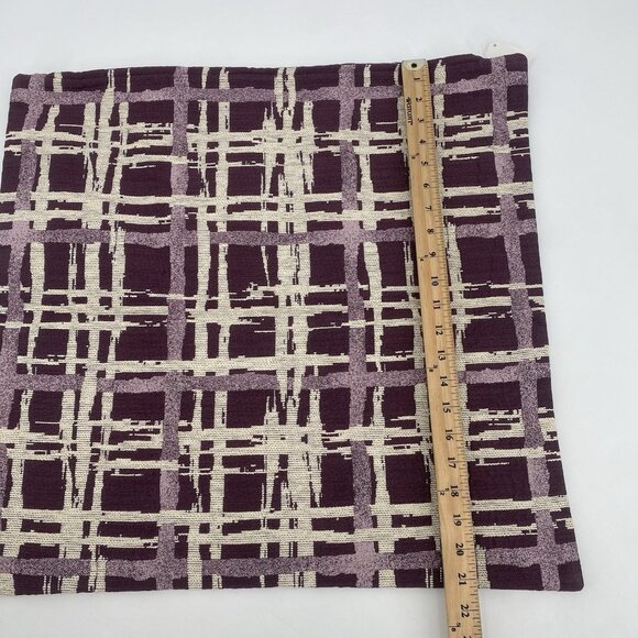 Crate and Barrel Purple Geometric Abstract Pattern Pillow Cover 23" x 23" QTY 3 - Picture 3 of 11